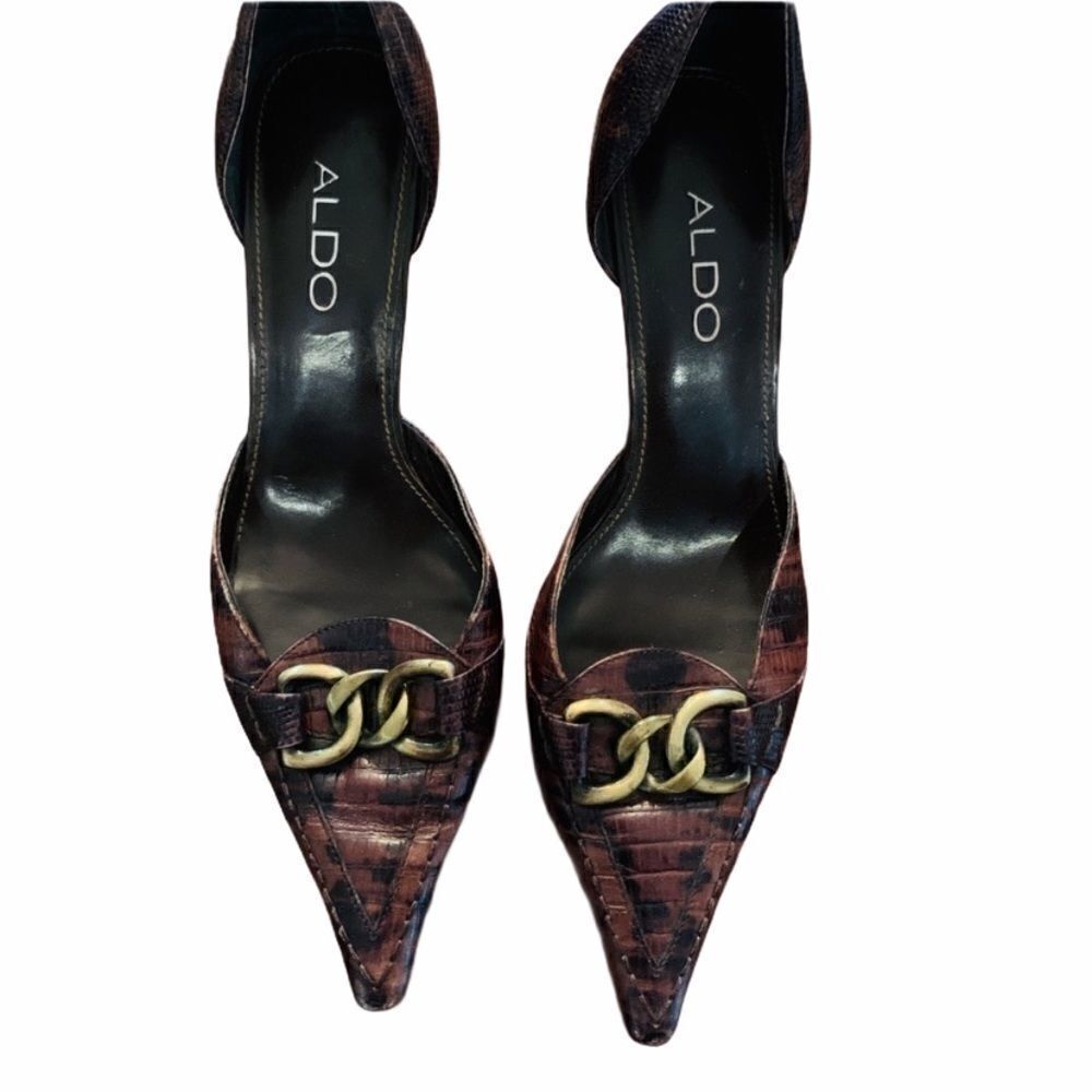 ALDO Reptile print heels